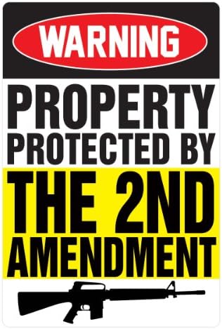 Protected by 2nd Amendment - Aluminum Sign - 5 x 7 in.