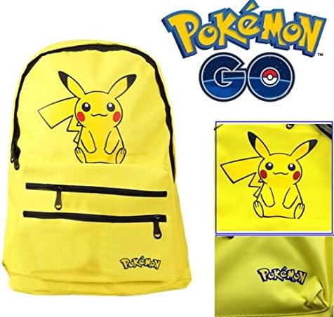 Uoone® Pokemon Pattern Backpack,Large Pokémon Go Plush Pikachu Doll Backpack for Adults and School Kids.
