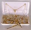 Wedding Lasso Rosary - Aurora Crystal Beads - Two Separate Loops