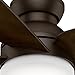 Casablanca 59023 Isotope 52-Inch 5-Blade Single Light Ceiling Fan, Brushed Cocoa with Espresso Blades and Cased White Glass Bowl Light