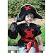 Made in USA - Boutique Child s Pirate Tunic with Sash, Red Black or Pink Black