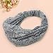 Refaxi Women Gray Bandanas Lace Headwrap Headband Girls' Hair Accessory Gift
