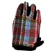 Winter Ski Plaid Zig Zag Fashion Gloves Multi Pink