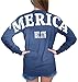 Merica Stadium Jersey USA Unisex Size Long Sleeve T Shirt with Front Pocket