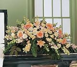 Teleflora's Peach Comfort Half-Couch Spray