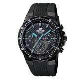 Casio Men's EF552PB-1A2V Black Resin Quartz Watch with Black Dial