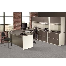 Slate and Sandstone Executive Office Group Slate Sandstone by Bestar Office Furniture