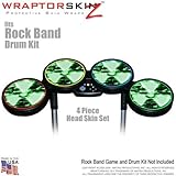 Radioactive Green Skin by WraptorSkinz fits Rock Band Drum Set for Nintendo ....