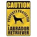 labrador40 - CAUTION PROPERTY PROTECTED BY LABRADOR RETRIEVER PARKING SIGN