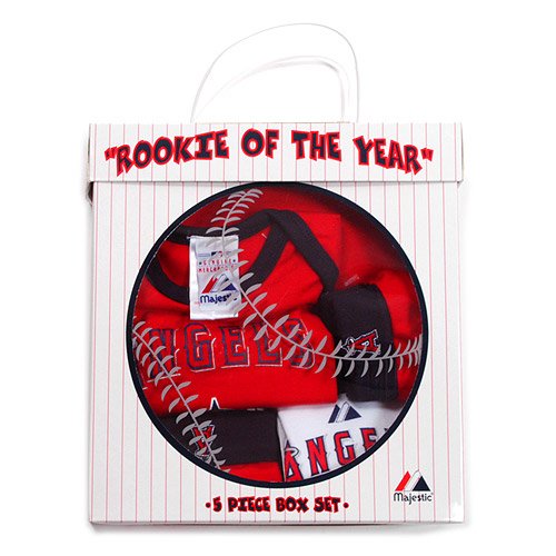 Majestic Athletic Los Angeles Angels of Anaheim Newborn 5-Piece Gift Set