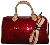 Women's Arcadia Leather Purse Handbag Onion Red/Natural