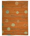 Nourison "Taos(tm)" TOS2 Orange Organic Area Rug, 4' x 6'