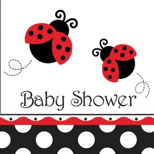 Creative Converting Ladybug Fancy Baby Shower Luncheon Napkins 16-CountB005K9U1XW