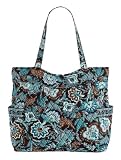 Vera Bradley Pleated Tote in Java Blue