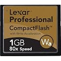 Lexar Media 1 GB 80x Pro Series Compact Flash Card (CF1GB-80-380)