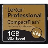 Lexar Media 1 GB 80x Pro Series Compact Flash Card (CF1GB-80-380)