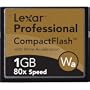 Lexar Media 1 GB 80x Pro Series Compact Flash Card (CF1GB-80-380)