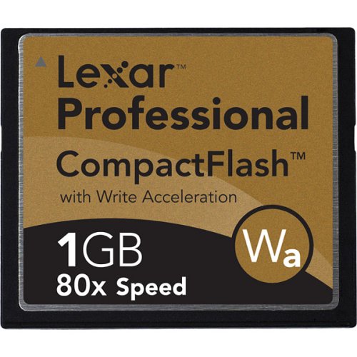 Lexar Media 1 GB 80x Pro Series Compact Flash Card (CF1GB-80-380)