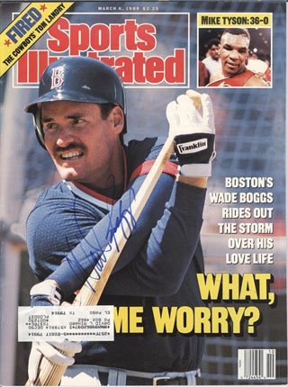Wade Boggs Autographed/Signed Sports Illustrated March 6, 1989