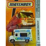Matchbox City Action Series Ice Cream Cruiser Truck #43 White Cosmic Scattered Blue Chrome...