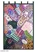 Cotton wall hanging, 'Amethyst Magic'
