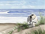 Pug Dog Art Print Signed by Artist DJ Rogers