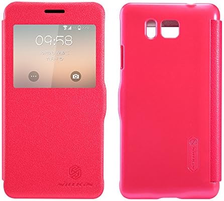 Samsung Galaxy Alpha G850F case WASON@ Fresh APP Smart Wake up / Sleep View Window Side Flip Pu Leather Cover Pc Hard Case Shell Compatible for Samsung Galaxy Alpha (Fresh Red)