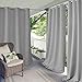 Elrene Home Fashions Connor Indoor/Outdoor Solid Grommet Panel Window Curtain, 52
