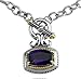Athena Jewelry Sterling Silver and Square Amethyst title=
