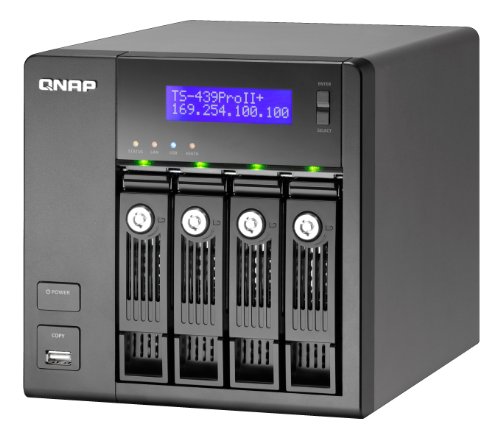 QNAP TS-439-PRO2+ 4-Bay superior performance NAS with iSCSI and VMWare Ready for business users