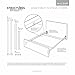 MALOUF Bolt-on Metal Bed Rail System, Queen, Black
