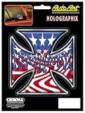 Patriotic Maltese Cross HolographicDecal