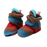 Zutano Newborn Baby-Boys Fleece Bold Stripe Bootie, Black, 18 Months