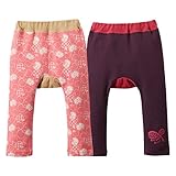 (ニッセン) nissen ストレッチマチ付パンツ２枚組 ピンク系＋パープル 身長95cm