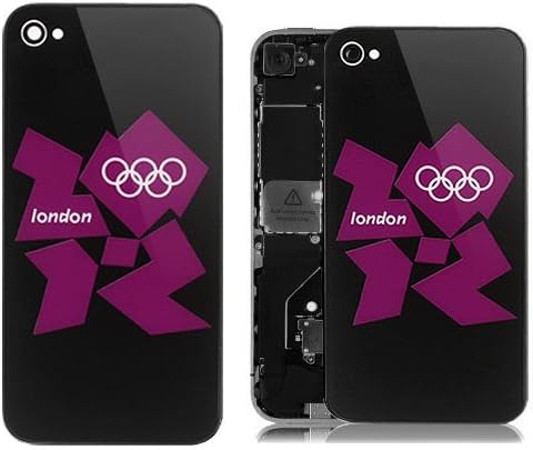 iPhone 4 GSM Custom Back Cover Housing Replacement - Battery Door for AT&amp;T / T-Mobile (London 2012 Olympics - Black)