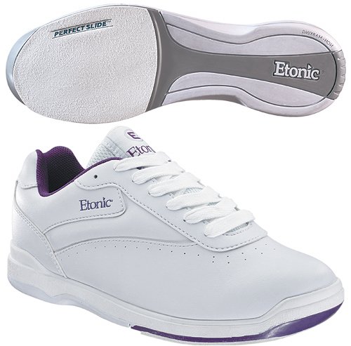 Etonic Bowling Shoes-Etonic Basic Womens Kitty White/Purple Bowling Shoes-Womens Etonic Bowling Shoes-Womens Bowling Shoes
