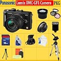Panasonic Lumix DMC-GF1 Digital Camera (Includes manufacturer's supplied accessories) + HUGE ACCESSORIES PACKAGE INCLUDING WIDE ANGLE MACRO LENS + 2X TELEPHOTO + 3 PC FILTER KIT + 16GB SDHC MEMORY CARD + 1 CARRYING CASES + TRIPO & MUCH MORE !!