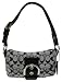 Coach Soho Signature Flap Shoulder Handbag Purse 11860 Black White