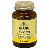 Niacin 500 mg (Vitamin B3), 50 Vegetable Capsules, Solgar