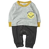 《H28年秋冬物》 CHANNEL(チャンネル) 30/10綿裏毛SMILEYカバーオール 60cm/杢グレー NO.CN-6484