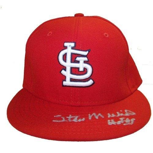 Stan Musial Autographed St. Louis Cardinals Cap with HOF 69 Inscription - Autographed MLB Helmets and Hats