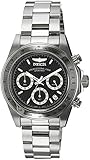 Invicta Speedway Men's Quartz Watch with Textured Dial Chronograph Display and Stainless Steel Bracelet in Stainless Steel Case
