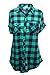 Women's Short Sleeves Button Down Plaid Checkered Shirts
