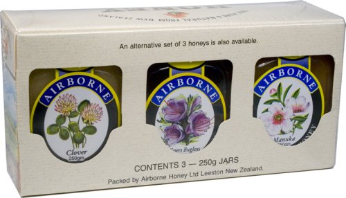 New Zealand Premium Honey Gift Pack (Red) by Airborne Honey Ltd.