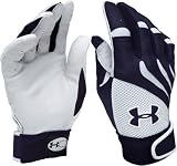 Under Armour 0105 The Yard II Batting Gloves - Midnight Navy/White