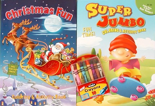 Childrens Toyshop  Toys : Christmas Coloring & Activity Books and Crayons - 200 pages each!