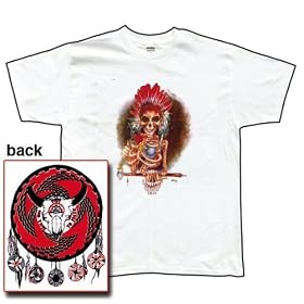 Indian Skeleton - Peace Pipe T-Shirt