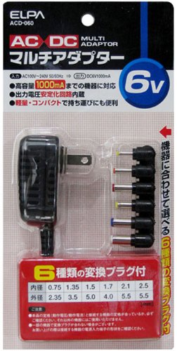 ELPA ACマルチアダプター6V ACD-060