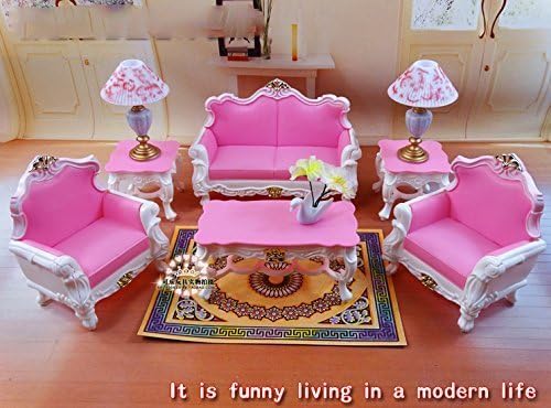 Barbie luxury living room of Dream set Barbie, Jenny, Rika-chan, such as 1/6 Doll sofa, lamp, table, gorgeous sets, such as small