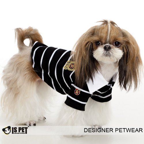 Is Pet Designer Dog Apparel - Morty Polo Shirt - Color: Black, Size: XS